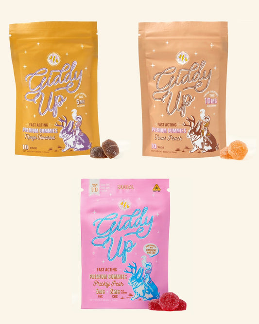 Giddy Up Gummies Sampler with 3 Flavors