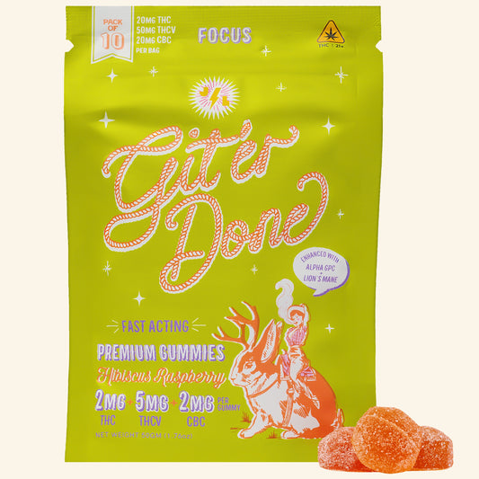 Git'er Done (FOCUS) with THC, THCV, CBC & Lion's Mane