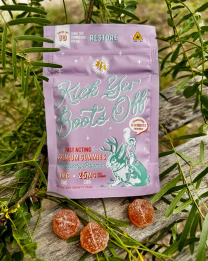 Kick Yer Boots Off (RESTORE) with THC, CBD, & Electrolytes