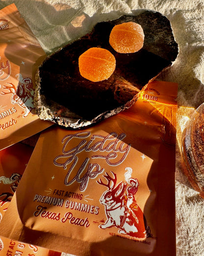 10MG THC Giddy Up Gummies in Texas Peach (SOCIAL)