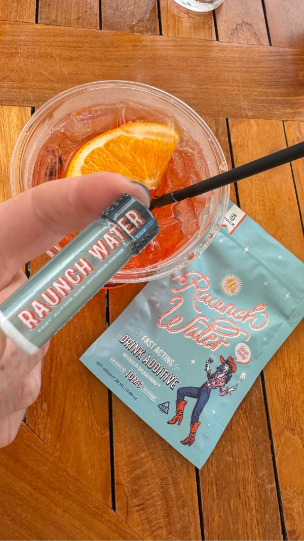 10MG THC Raunch Water: Beverage Booster - 5 Discreet Vials
